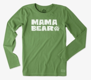 Women"s Mama Bear Long Sleeve Crusher Tee - Life Is Good Mama Bear Shirt, HD Png Download, Free Download