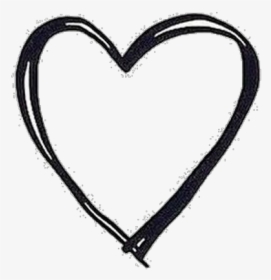 Corazon Png - Mariarodgo Sticker - Black And White Simple Heart, Transparent Png, Free Download