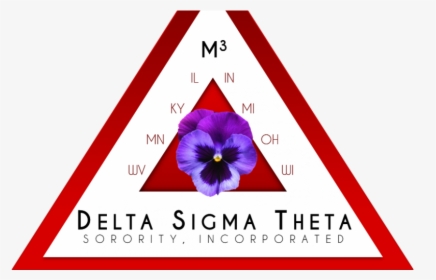 Delta Sigma Theta Sorority Inc - Delta Sigma Theta With Violets, HD Png Download, Free Download