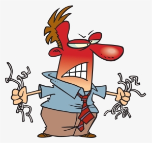 Old Clipart Slow Person - Angry Guy Cartoon, HD Png Download - kindpng