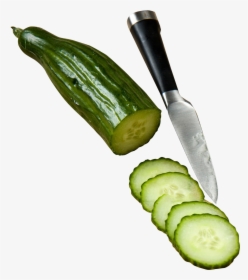 Cucumber With Knife - มี ด หั่น แตงกวา, HD Png Download, Free Download