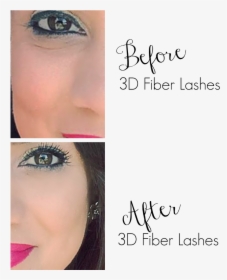 Before And After 3d Fiber Lashes - Eye Liner, HD Png Download, Free Download
