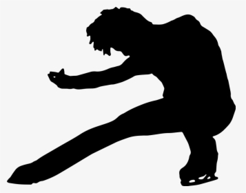 Ice Skating, Sit Spin, Outer Back Spin, Figure Skating - Figure Skater Silhouette Sit Spin, HD Png Download, Free Download