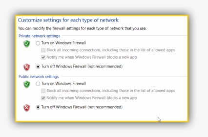 Turn Off Windows Firewall - Windows 7 Serial, HD Png Download, Free Download