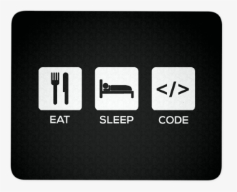 Eat - Sleep - Code - Repeat - Mousepad"  Class= - Code Sleep Eat Repeat, HD Png Download, Free Download