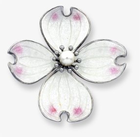 Nicole Barr Designs Sterling Silver Dogwood Brooch-white, HD Png Download, Free Download