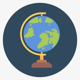 Globe Icon Boca - Globe Icon In Circle, HD Png Download, Free Download