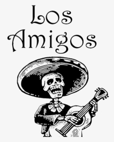 Los Amigos - Dia De Los Muertos Dance Drawing, HD Png Download, Free Download