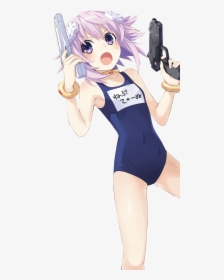 Clothing Human Hair Color Anime Joint Cartoon Arm Figurine - Hyperdimension Neptunia Neptune Gun, HD Png Download, Free Download