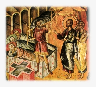 Icon Of The Healing Of The Paralytic - Healing The Paralytic Icon, HD Png Download, Free Download