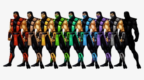 Mortal Kombat Color Ninjas, HD Png Download, Free Download