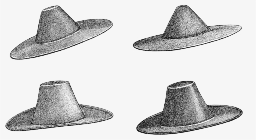 Pilgrim Hat Victorian Felt Image Vintage Clipart Illustration - Sombrero, HD Png Download, Free Download