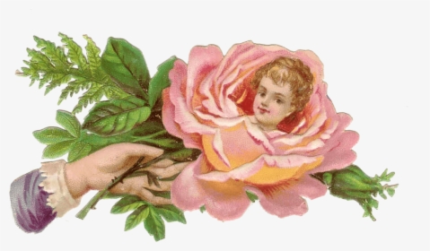 Flower Child Victorian Hand - Victorian Hand Holding Flowers, HD Png Download, Free Download