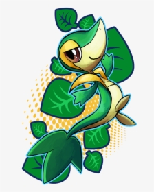 Snivy - Pokemon Playhouse Snivy Artwork, HD Png Download, Free Download