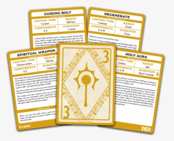 Dnd Spell Cards Cleric, HD Png Download, Free Download