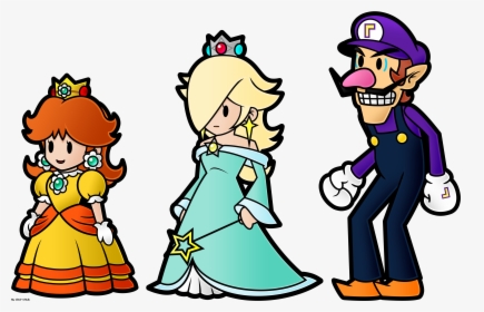 Pm Paper Daisy, Rosalina And Waluigi - Princess Daisy Paper Mario, HD Png Download, Free Download