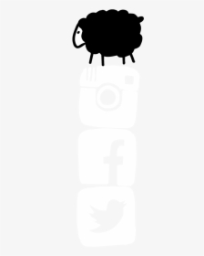A Black Sheep Confidently Standing On A Tower Of Social - Parallel, HD Png Download, Free Download