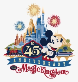 Disney World Magical Clipart Walt X Transparent Png - Disney World 45th Anniversary, Png Download, Free Download