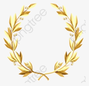 Decoration Material Golden Png - Transparent Background Laurel Wreath, Png Download, Free Download