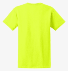 Safety Green Short Sleeve T Shirt Back - Active Shirt, HD Png Download, Free Download