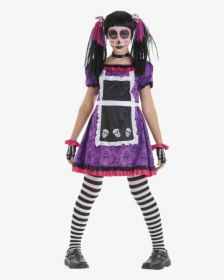 Day Of The Dead Doll Costume Kids, HD Png Download, Free Download