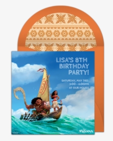 Moana Birthday Invitations Online, HD Png Download, Free Download