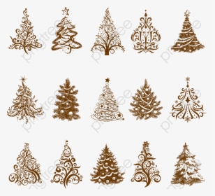 Clip Art Vintage Pine Tree Clipart - Christmas Tree Drawing Ideas, HD Png Download, Free Download