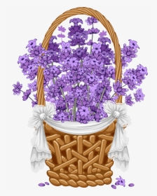Цветы Lavender Garden, Lavender Flowers, Lavander, - Lavender Flower Basket Clipart, HD Png Download, Free Download