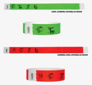3/4 Tyvek Vintage Christmas Wristbands - Strap, HD Png Download, Free Download