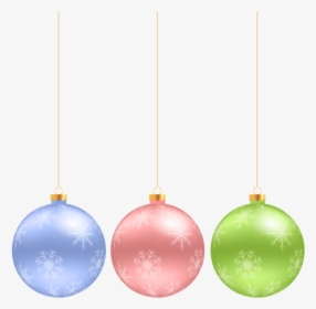 Christmas Hanging Ornaments Clip Art Image - Hanging Christmas Ornaments Clip Art Free, HD Png Download, Free Download