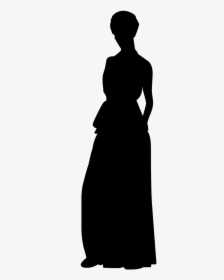 Woman In Dress Silhouette Png - Women In Dress Silhouette, Transparent Png, Free Download