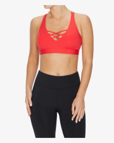 Hibiscus Low Impact Strappy Sports Bra - Brassiere, HD Png Download, Free Download