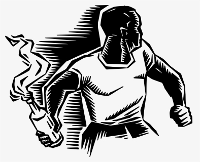 Person With Molotov Cocktail - Molotov Vector, HD Png Download, Free Download