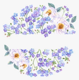 Forget Me Not Flower Round Banner - Wedding Bouquet Forget Me Not Flower, HD Png Download, Free Download