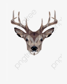 Deer Head Png - 色 块 动物, Transparent Png, Free Download