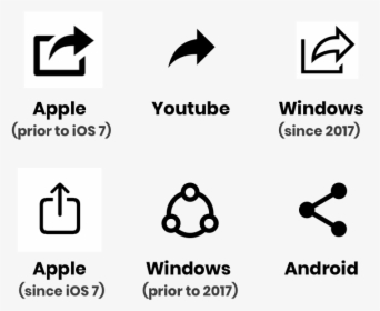 Grid Of Various Share Icons In Different Variations - Illustration, HD Png Download, Free Download