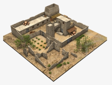 Casă Feniciană Canaanită Fortificată 02 Large Transparent - Medieval Architecture, HD Png Download, Free Download