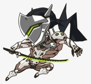 Genji Png Overwatch - Overwatch Chibi Drawings, Transparent Png, Free Download