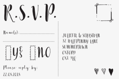Rsvp Calligraphy, HD Png Download, Free Download