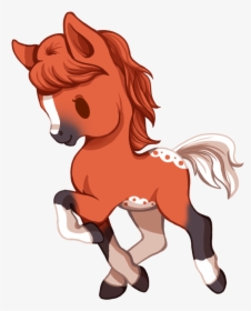 Transparent Horses Cute - Anime Cute Horse Drawing, HD Png Download, Free Download