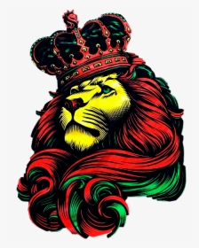 Og Abel Svart Crown Rasta T-skjorte - Rasta Lion With Crown, HD Png Download, Free Download