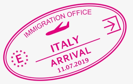 Italy Arrival Stamp - Circle, HD Png Download, Free Download