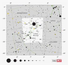 Canis Major Constellation Map, HD Png Download, Free Download