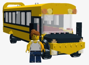 School Bus Bus Driver Window - Lego Cartoon Bus, HD Png Download, Free Download