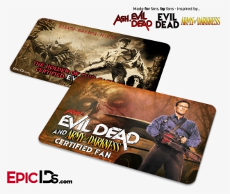 Ash Vs Evil Dead & Army Of Darkness Certified Fan Card"  - Graphic Design, HD Png Download, Free Download