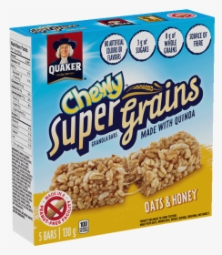 Quaker Chewy® Super Grains Oats & Honey Granola Bars - Quaker Barre Tendre Quinoa, HD Png Download, Free Download