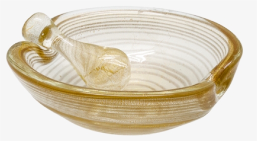 Murano Gold Swirl Crystal Mortar And Pestle - Serveware, HD Png Download, Free Download