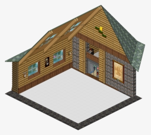 Kisspng Habbo House Room Hall Roof Tentacion 5b33f74c427243 - Cabin Habbo, Transparent Png, Free Download