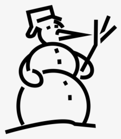 Vector Illustration Of Snowman Anthropomorphic Snow, HD Png Download, Free Download