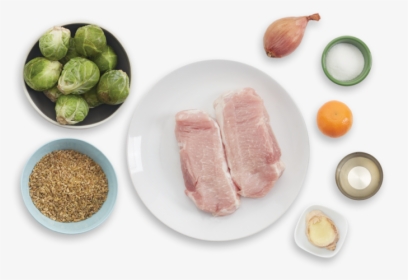 Pork Chops & Freekeh Salad With Brussels Sprouts & - Brussels Sprout, HD Png Download, Free Download